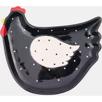 Talíř Sinsay - Keramický talíř ve tvaru slepice - černá - 039HD-99P - 039HD-99P-ONE