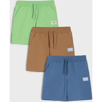 Chlapecké kalhoty Sinsay - Sada 3 kraťas - béžová - 768EF-80X - 768EF-80X-98