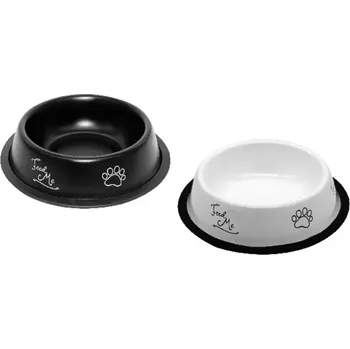 Miska pro psa Miska nerezová matná barevná s potiskem 0,22 l/11 cm