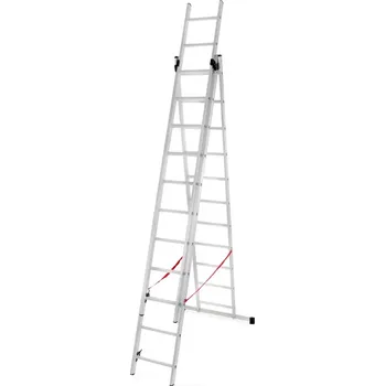 Žebřík Hliníkový žebřík 3 x 11 příček, do 150 kg
