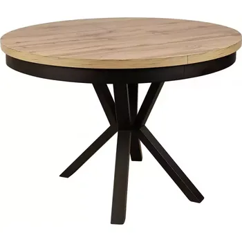 Jídelní set Stůl ST-42 120+2x50 dub wotan nohy černá kov