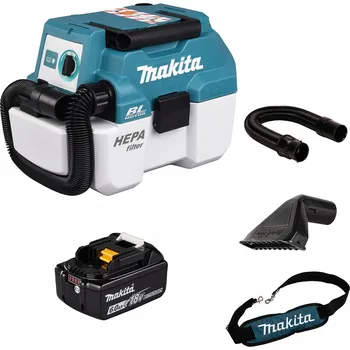 Vysavač VYSAVAČ 18V DVOURYCHLOSTNÍ PRO SUCHÉ A MOKRÉ VYSÁVÁNÍ 67mbar 6Ah MAKITA