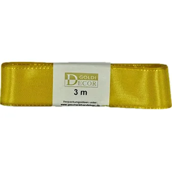 Stuha Stuha taftová Golden Yellow zlato-žlutá 25mm x 3m (7,-Kč/m) (Stuha taftová, barva zlato-žlutá, oboustranná, tkaním zesílené okraje, skládaná)