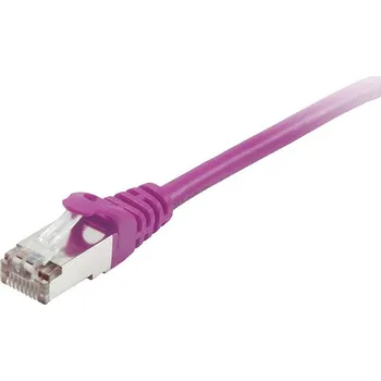 Datový kabel Equip 605554 RJ45 síťové kabely, propojovací kabely CAT 6 S/FTP 5.00 m fialová pozlacené kontakty 1 ks