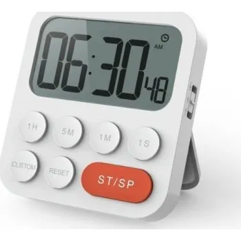 Kuchyňská minutka Digitální časovač kuchyňský odpočítávací stopky 8,1 x 8,9 x 2,4 cm ABS materiál bílá