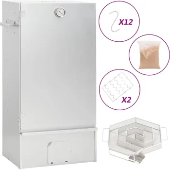 Zahradní gril Grilovací trouba / udírna s generátorem kouře pozinkovaná ocel - 8721012050228