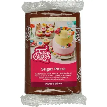 Přisada na vaření a pečení Funcakes FunCakes potahový fondán Maroon Brown - hnědý - 250g