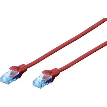 Datový kabel Digitus DK-1512-020/R RJ45 síťové kabely, propojovací kabely CAT 5e U/UTP 2.00 m červená kroucené páry 1 ks