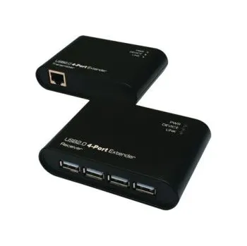 USB hub Prodlužovací kabel USB EX-1445, počet portů USB: 4 CAT 5 Exsys