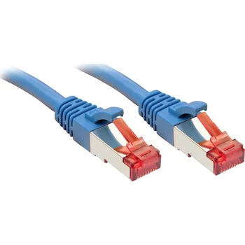 Datový kabel LINDY 47715 RJ45 síťové kabely, propojovací kabely CAT 6 S/FTP 0.30 m modrá 1 ks