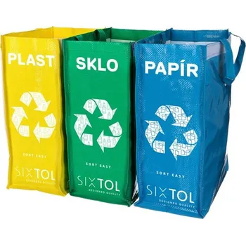 Odpadkový koš Tašky na tříděný odpad SIXTOL Sort Easy 3 Slim 3x22l