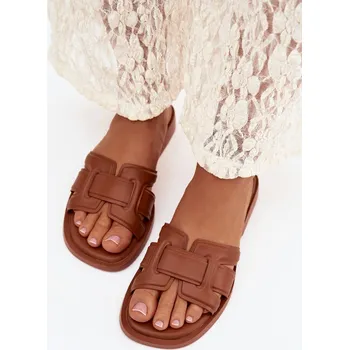 Dámské žabky Dámské pantofle na plochém podpatku Camel Lorania 36