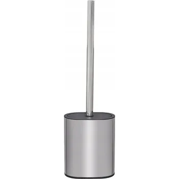 WC štětka Kartáč na WC s držákem, leštěná ocel a černá