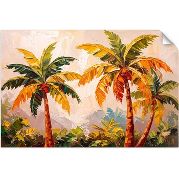 Obraz Samolepicí plakáty do obýváku ložnice, Palmy Stromy Džungle 120x80 cm