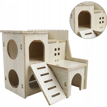 DŘEVĚNÝ DOMEČEK KLECE PRO MORČE HLODAVCE