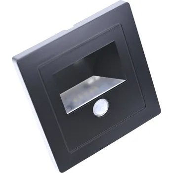 LED panel Vestavné LED orientační svítidlo s PIR senzorem – 3000K (černé)