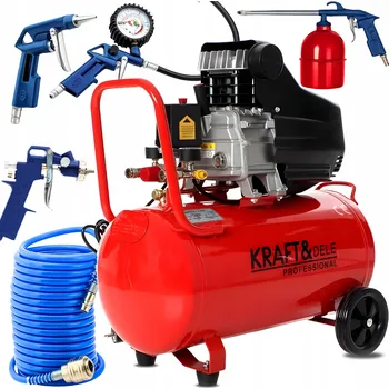 Kompresor Kompresor 50l olejový 9 bar + sada příslušenství pro lakování 230V
