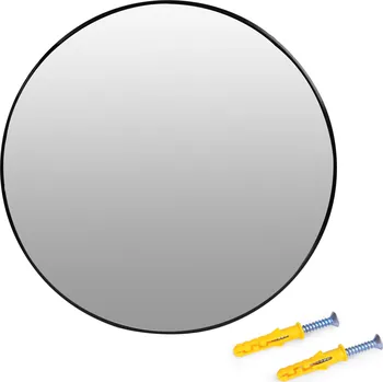 Zrcadlo Zrcadlo kulaté SAVE HOME LED 80 cm černé kovové rám