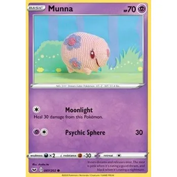 Karetní hra Pokémon SSH 087/202 Munna - Sword & Shield Stav: Near Mint, Verze: REVERSE HOLO
