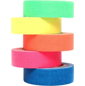 Lepicí páska UV zářivá bavlněná páska 5m x 13mm 5ks různých barev na podlahy