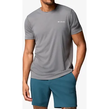 Pánské oblečení Rychleschnoucí triko Columbia Zero Rules Light S/S Crew - city grey