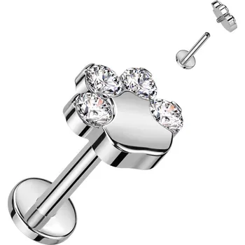 Piercing Šperky4U Piercing do brady tlapka TITAN - TIT1248-1208
