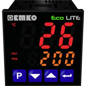 Emko ecoLITE.4.6.1R.0.0 termostat Pt100, J , K, R , S , T , L -199 do plus 999 °C relé 5 A (d x š x v) 90 x 48 x 48 mm