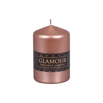 Svíčka Svíčka METALIK VÁLEC metalická lesklá d6x9cm (cs)