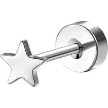 Piercing Piercing 1 ks 0,8 mm x 6 mm x 10 mm Hvězda Náušnice z chirurgické nerezové oceli pro citlivé uši jemný design