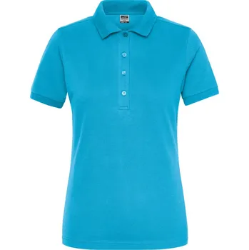 James & Nicholson Polokošile Solid JN 1805, elastická, krátký rukáv, dámská COT02180544000-turquoise XS Tyrkysová