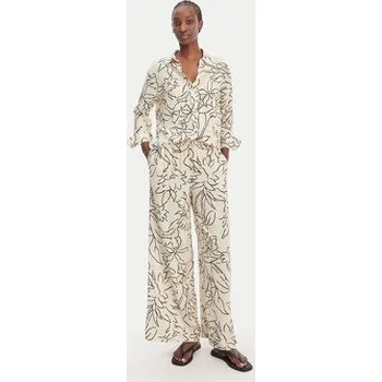 Dámské kalhoty Seafolly Kalhoty z materiálu Hothouse Flowers 55631-PA Béžová Wide Leg S