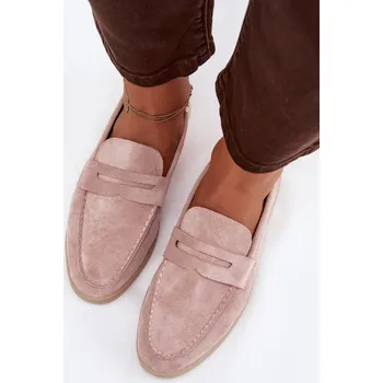 Dámské mokasíny Dámské mokasyny z eko semiše Špinavě růžová Renelia 40
