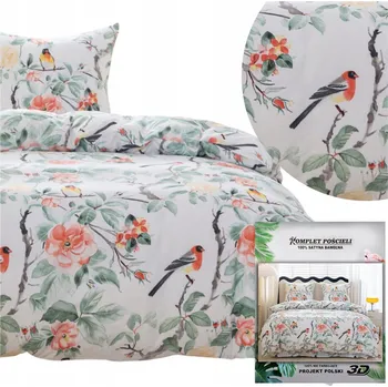 Povlečení Povlečení MARIA 1x povlak na polštář 70x80 sada 140x200 2 dílné saténové květiny