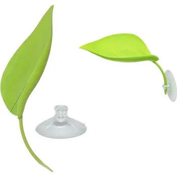 Teraristika Plastový list s přísavkou 19 x 7,5 cm pro plazy, terarijní dekorace, místo pro vyhřívání a odpočinek