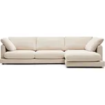 Béžová žinylková rohová pohovka (pravý roh/s lenoškou) Gala – Kave Home ID_1827240