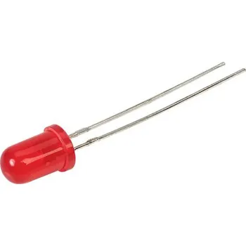 Polovodič Kingbright LED s vývody červená kulatý 5 mm 5 mcd 30 ° 30 mA 1.7 V