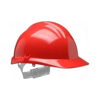 Pracovní přilba Centurion Safety Ochranná přilba EN 397, Červená, Vysokohustotní polyetylén Integrovaný potní pásek Nastavitelný Krátké