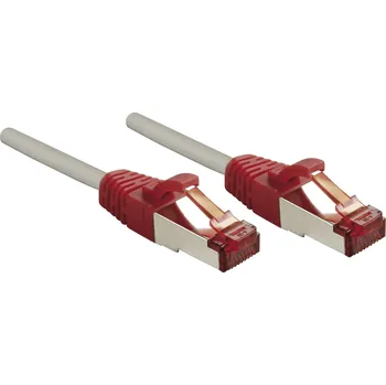 Datový kabel LINDY 47838 RJ45 síťové kabely, propojovací kabely CAT 6 S/FTP 2.00 m šedá s ochranou 1 ks
