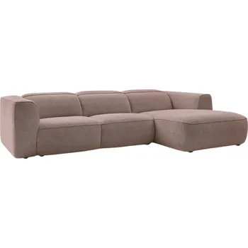 Pohovka Bobochic Paris Růžová rohová pohovka William 298 cm, pravá