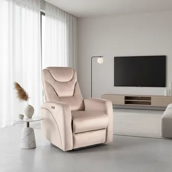 Křeslo Signal Křeslo KRONOS VELVET | tmavě béžová