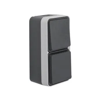 Elektrická zásuvka Berker kombinace vypínač/zásuvka na omítku W.1 šedá, světle šedá 47803515 1 ks