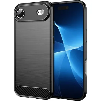 Pouzdro na mobilní telefon Techsuit - Karbonový silikon - iPhone 17 Air - černý
