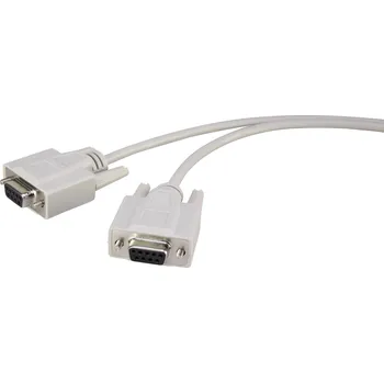 Prodlužovací kabel Renkforce sériový kabel [1x D-SUB zásuvka 9pólová - 1x D-SUB zásuvka 9pólová], 1.80 m, šedá