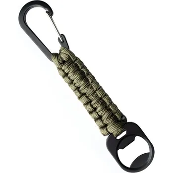 A10 equipment Klíčenka PARACORD s karabinou a otvírákem na láhve TAN