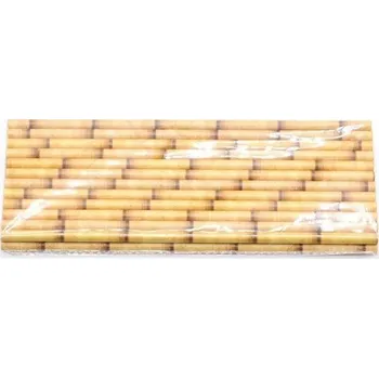 Papírová brčka s bambusovým motivem 25 ks béžova