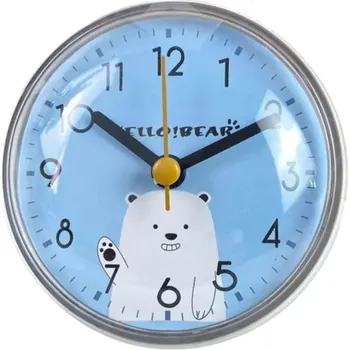 Hodiny Mini nástěnné hodiny s medvídkem 7 x 4 cm ABS materiál pro dětské pokoje