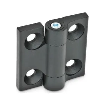 Nábytkové kování Třecí závěs Výkyvné, Slitina zinku Plast, délka: 40mm x 40mm x 13.5mm Elesa