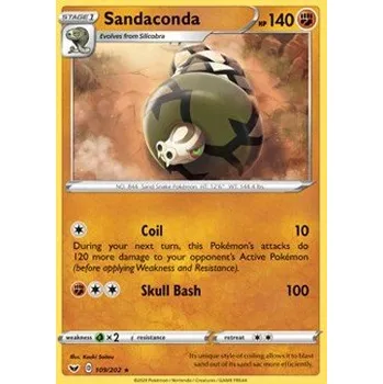 Karetní hra Pokémon SSH 109/202 Sandaconda - Sword & Shield Stav: Near Mint, Verze: REVERSE HOLO