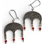 Drakkaria LUDMILA, náušnice, bronz, červené