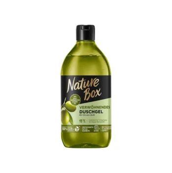 Koupelová kosmetika Nature Box pečující sprchový gel s exotickou vůní oliv 385ml
